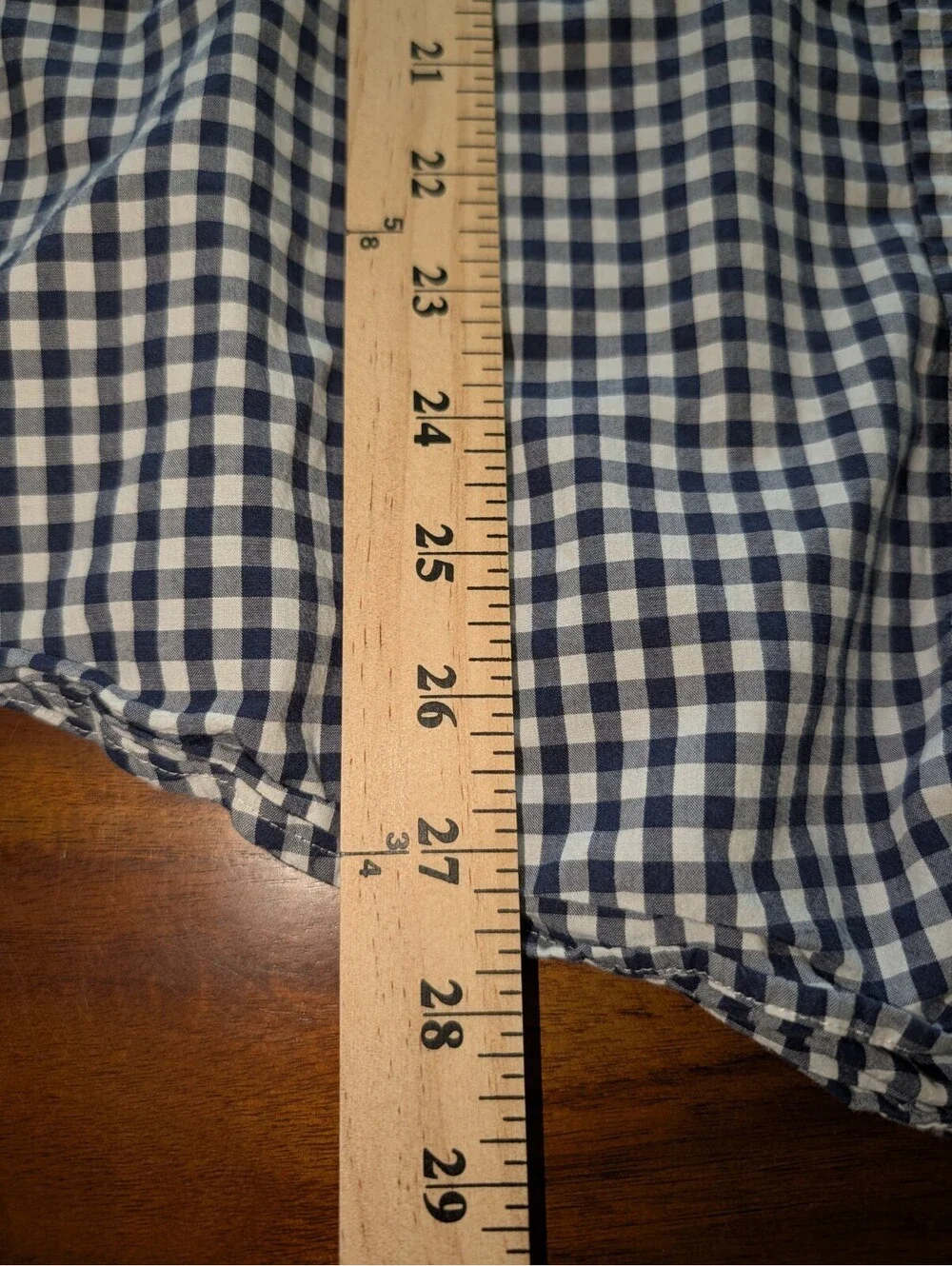 Men’s Banana Republic Long Sleeve Button Down Blue Checkered Shirt Size Large